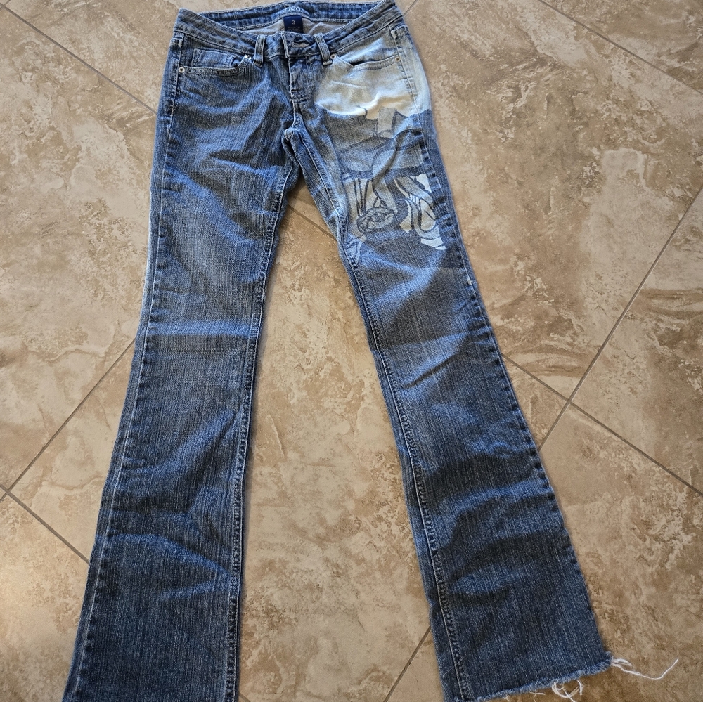 Zco Bleach print bootcut jeans size 3
